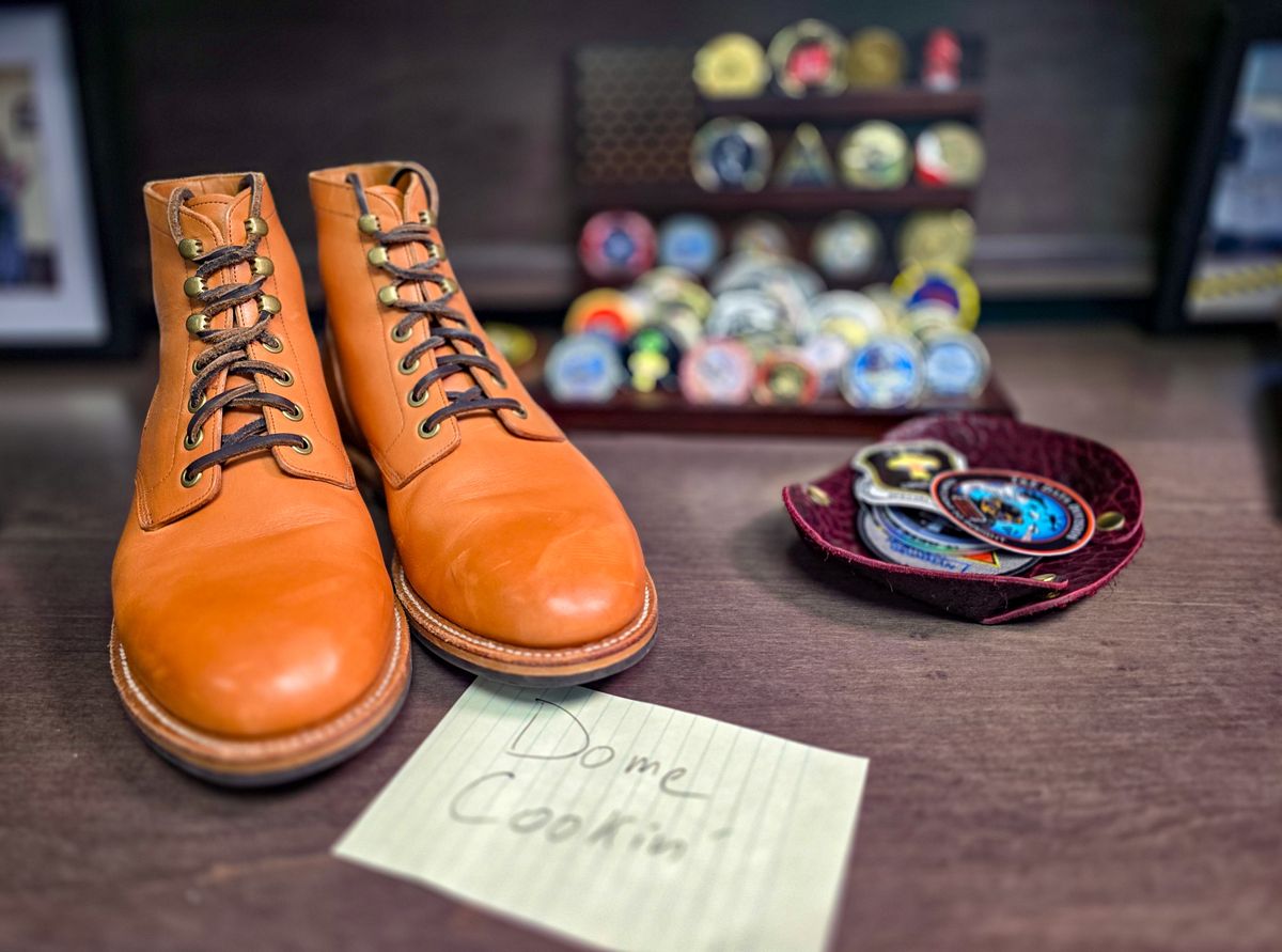 Photo by fallabel on November 4, 2025 of the Grant Stone Diesel Boot in Horween Tan Essex.