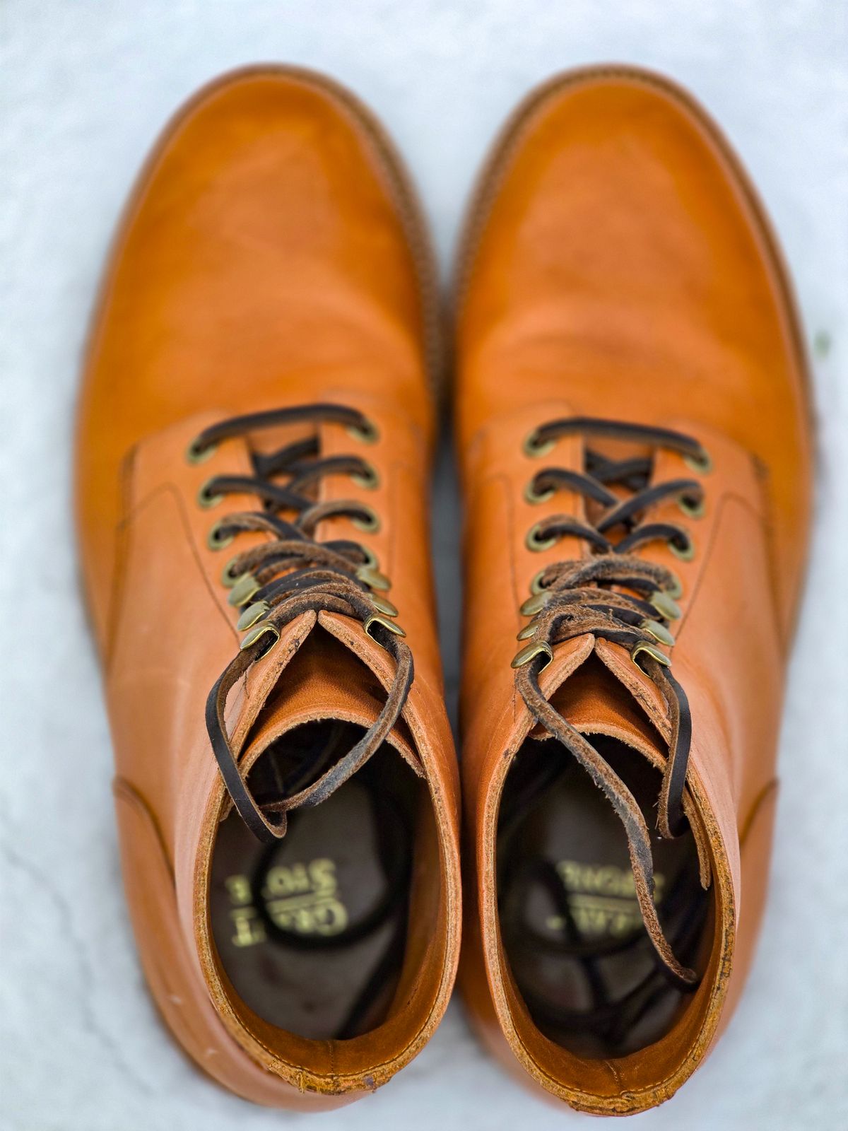 Photo by fallabel on December 5, 2025 of the Grant Stone Diesel Boot in Horween Tan Essex.