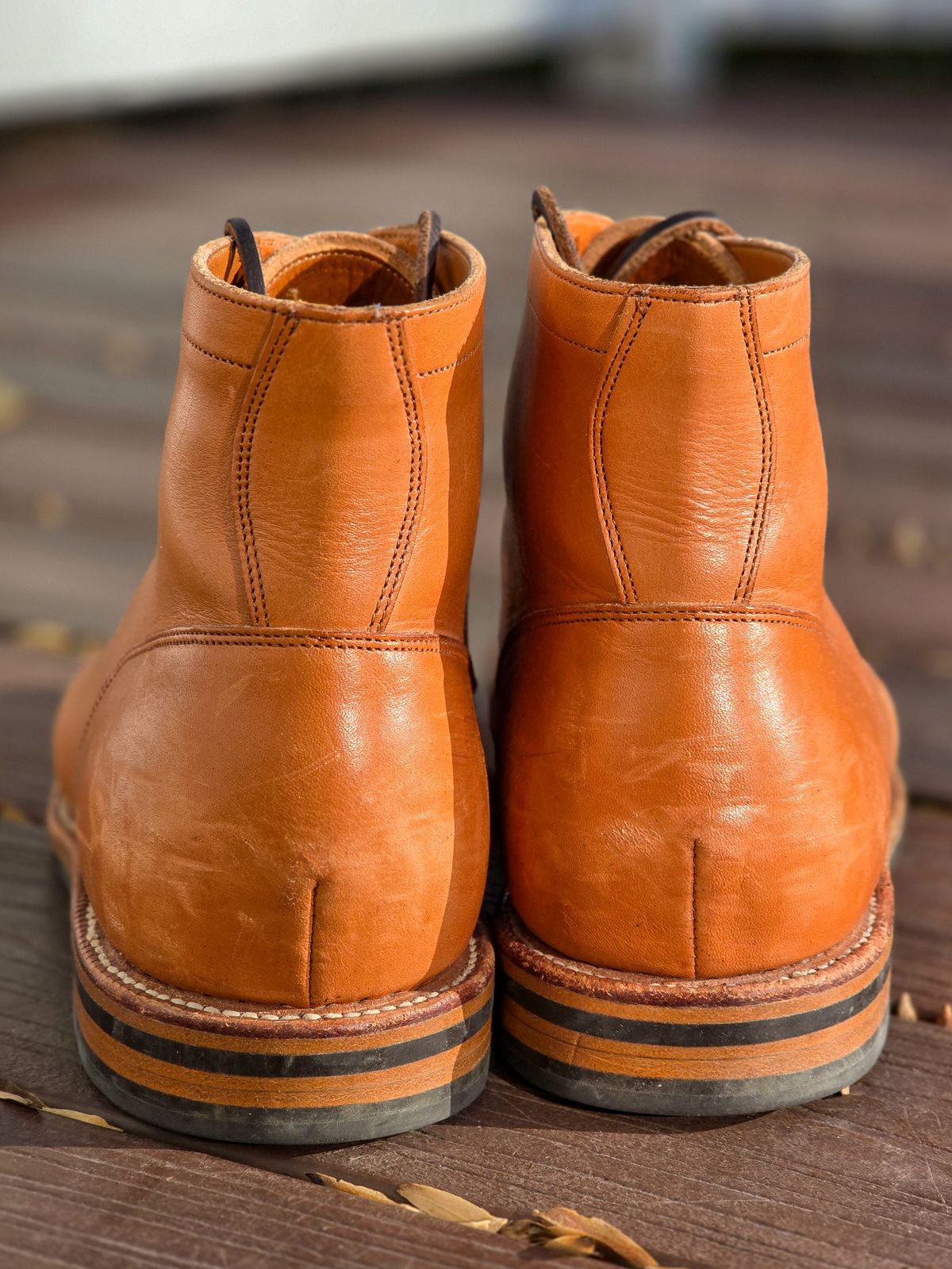 Photo by fallabel on January 4, 2026 of the Grant Stone Diesel Boot in Horween Tan Essex.