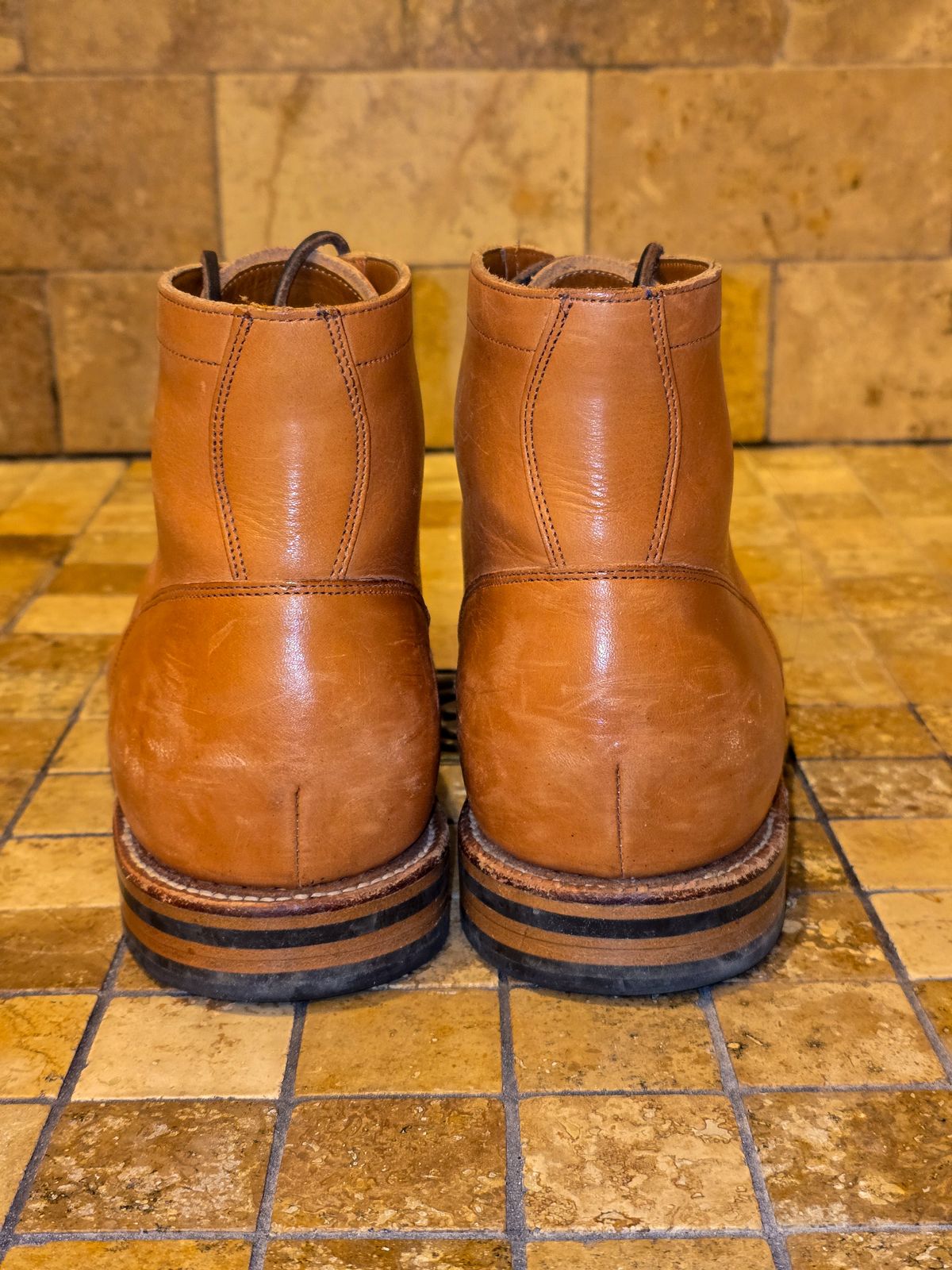 Photo by fallabel on February 5, 2026 of the Grant Stone Diesel Boot in Horween Tan Essex.