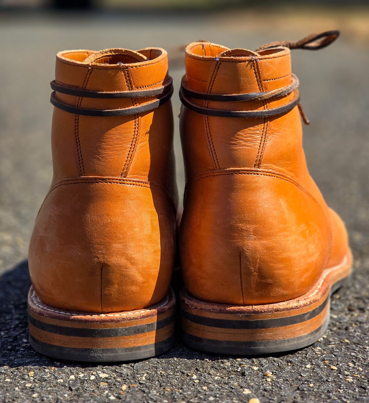 Photo by fallabel on March 1, 2026 of the Grant Stone Diesel Boot in Horween Tan Essex.