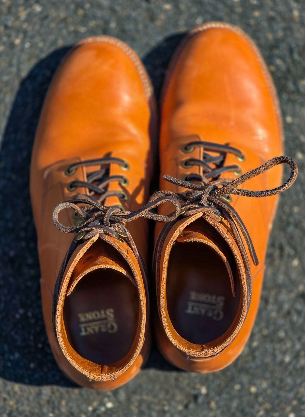 Photo by fallabel on March 1, 2026 of the Grant Stone Diesel Boot in Horween Tan Essex.