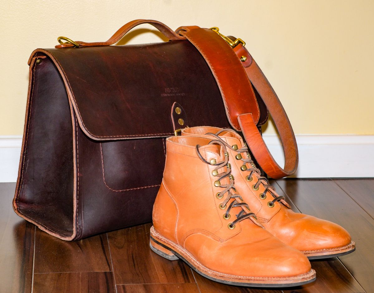 Photo by fallabel on April 5, 2026 of the Grant Stone Diesel Boot in Horween Tan Essex.