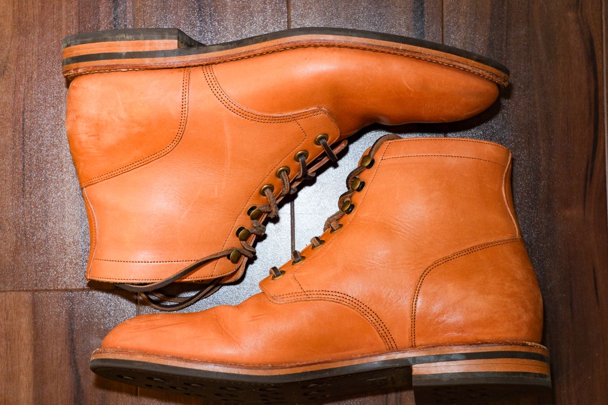 Photo by fallabel on April 5, 2026 of the Grant Stone Diesel Boot in Horween Tan Essex.