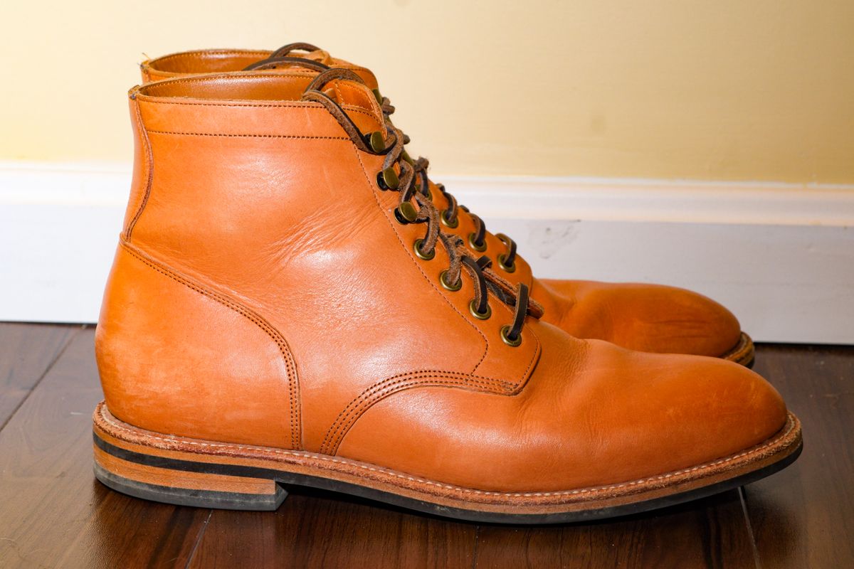 Photo by fallabel on April 5, 2026 of the Grant Stone Diesel Boot in Horween Tan Essex.
