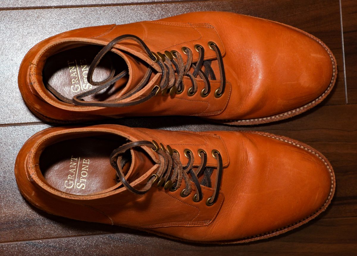 Photo by fallabel on April 5, 2026 of the Grant Stone Diesel Boot in Horween Tan Essex.