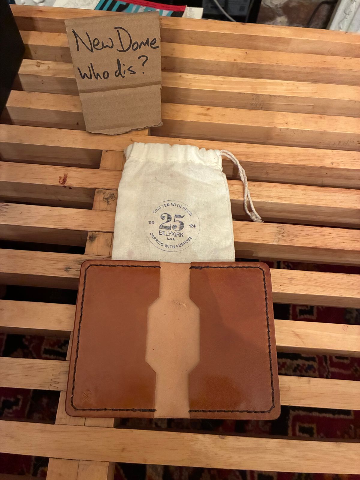 Photo by donnenbergns on October 1, 2025 of the Billy Kirk No. 427 Bi-Fold Card Case in Tan Cordovan.