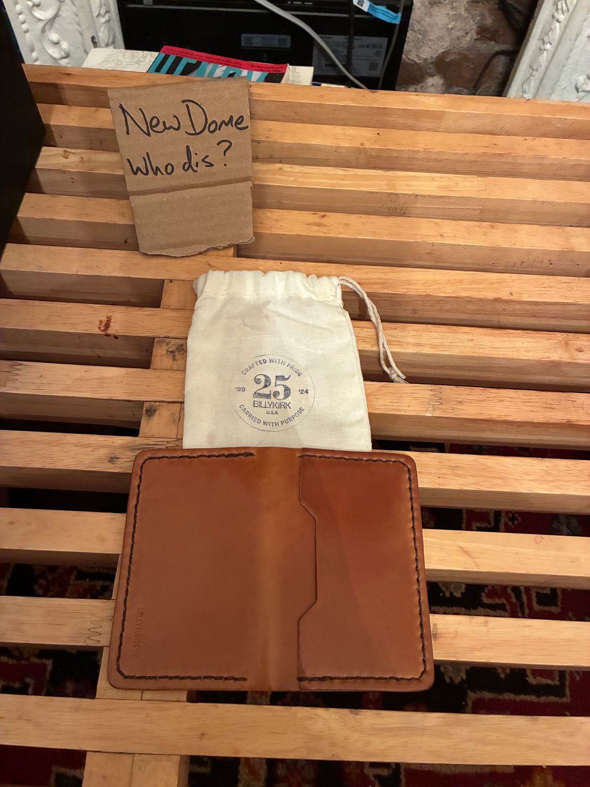 Photo by donnenbergns on October 1, 2025 of the Billy Kirk No. 427 Bi-Fold Card Case in Tan Cordovan.