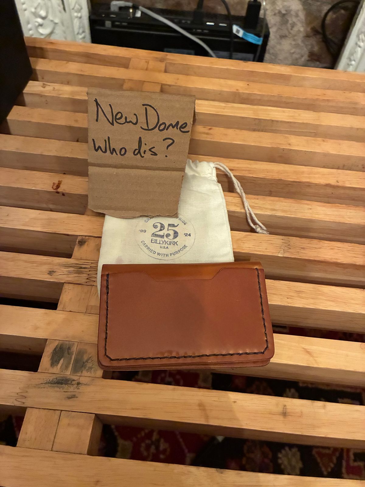 Photo by donnenbergns on October 1, 2025 of the Billy Kirk No. 427 Bi-Fold Card Case in Tan Cordovan.