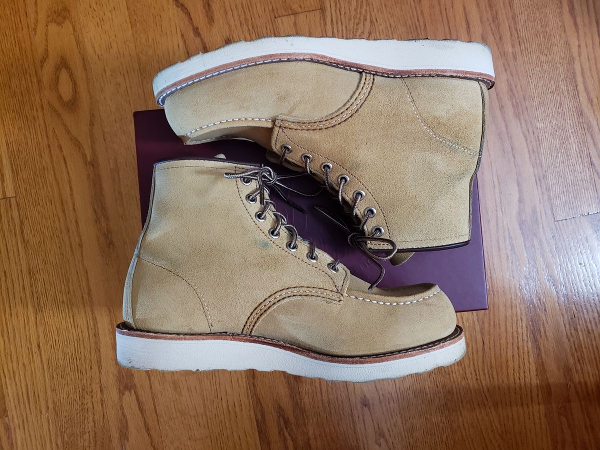 Photo by bootsforlife on December 6, 2025 of the Red Wing 6-Inch Classic Moc in S.B. Foot Hawthorne Abilene.