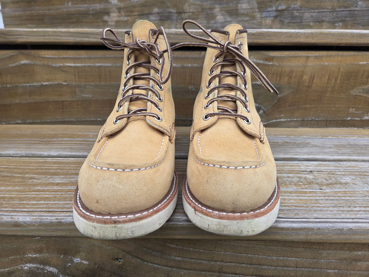 Photo by bootsforlife on January 5, 2026 of the Red Wing 6-Inch Classic Moc in S.B. Foot Hawthorne Abilene.