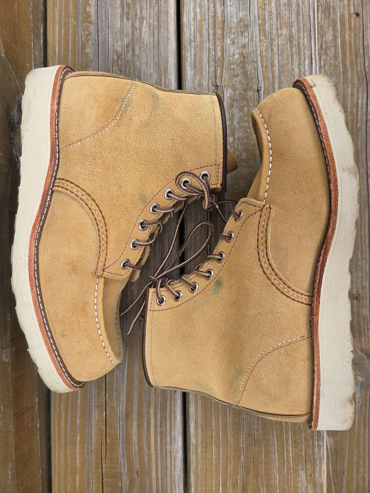 Photo by bootsforlife on January 5, 2026 of the Red Wing 6-Inch Classic Moc in S.B. Foot Hawthorne Abilene.