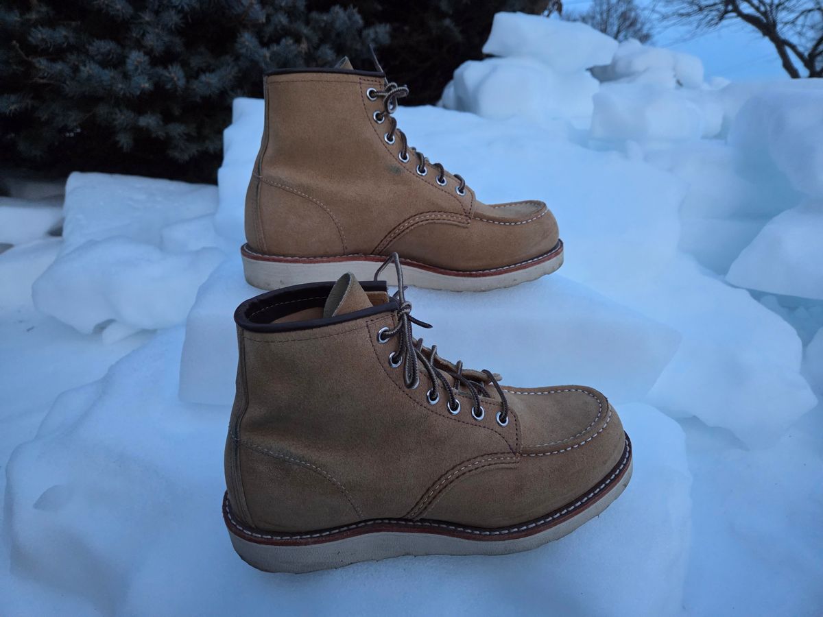 Photo by bootsforlife on February 5, 2026 of the Red Wing 6-Inch Classic Moc in S.B. Foot Hawthorne Abilene.