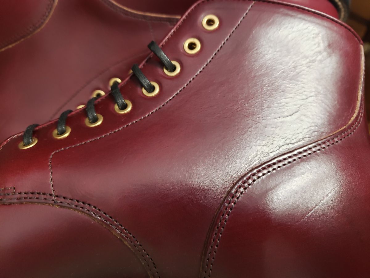 Photo by bootsforlife on September 10, 2025 of the Grant Stone Garrison Boot in Grant Stone/ #8 Chromexcel.