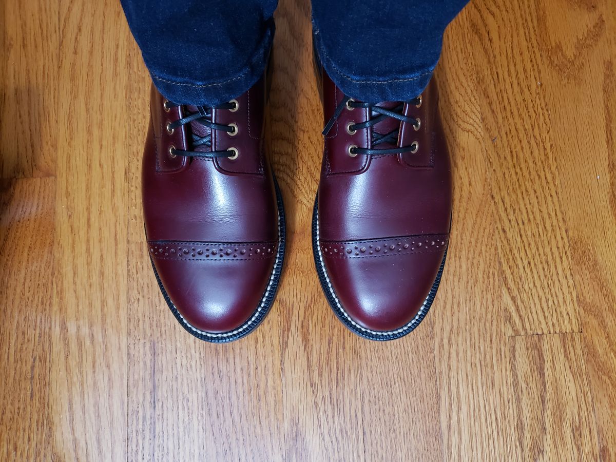 Photo by bootsforlife on November 28, 2025 of the Grant Stone Garrison Boot in Grant Stone/ #8 Chromexcel.