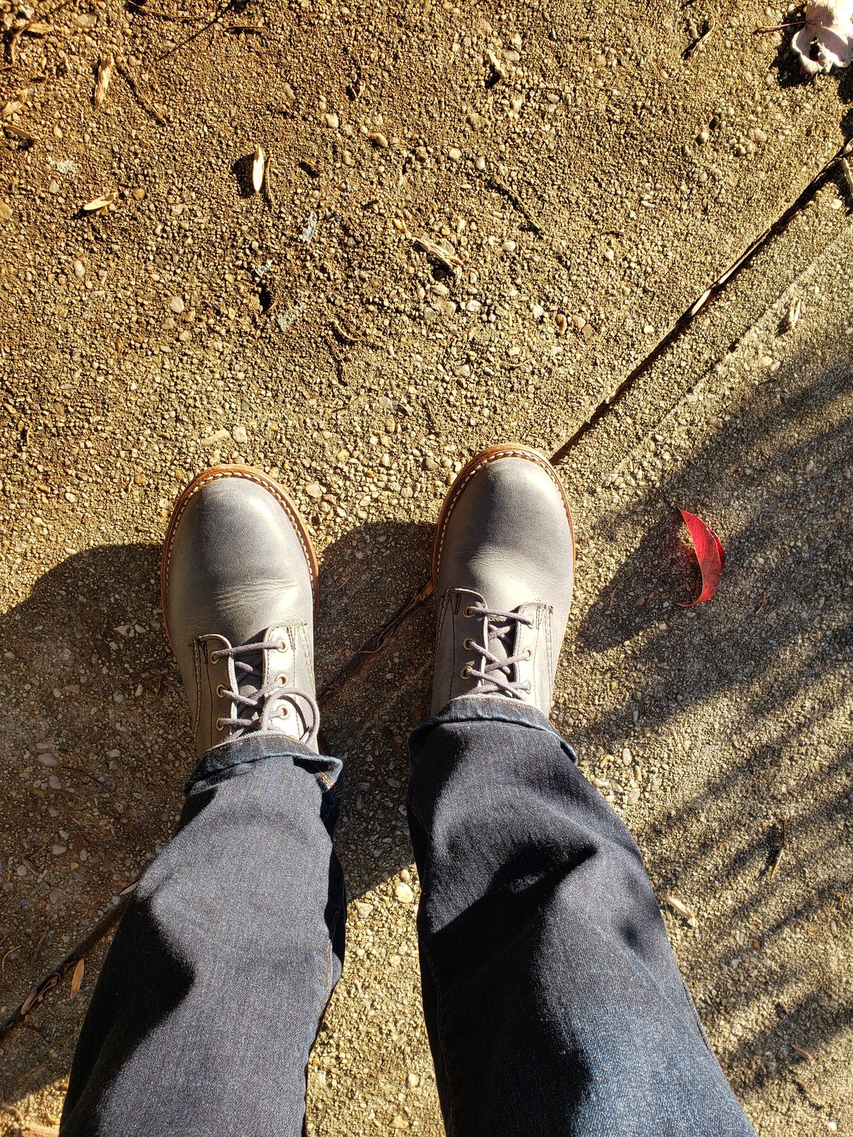 Photo by bootsforlife on November 24, 2024 of the Wolverine 1000 Mile Plain-Toe Boot in Horween Olive Tanned.