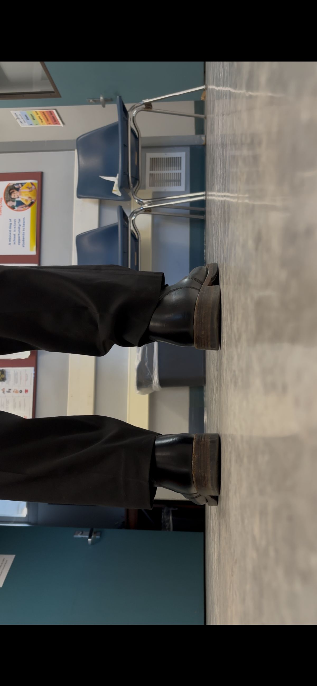 Photo by GodsRedeemed on January 16, 2025 of the All American Boot Mfg. Trench Boot in Horween Black Chromexcel.
