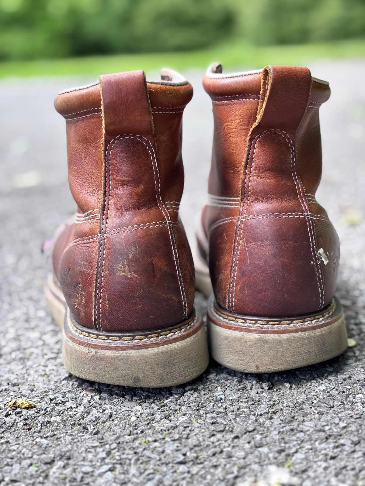 Photo by GodsRedeemed on May 28, 2026 of the Thorogood American Heritage 6" Moc Toe in Tobacco Gladiator Oil-Tanned.