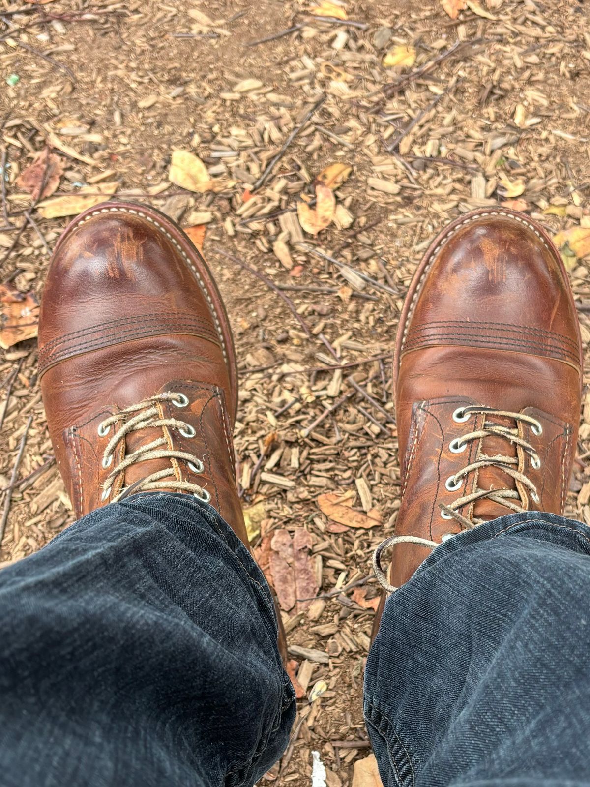 Photo by GodsRedeemed on June 2, 2024 of the Red Wing Iron Ranger in S.B. Foot Copper Rough and Tough.