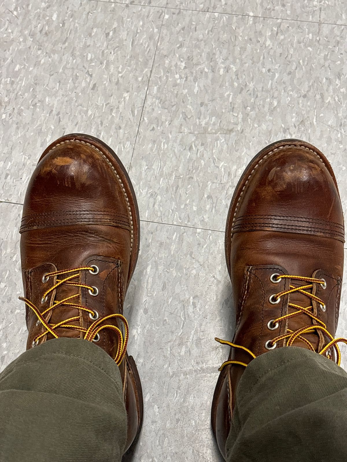 Photo by GodsRedeemed on June 12, 2024 of the Red Wing Iron Ranger in S.B. Foot Copper Rough and Tough.