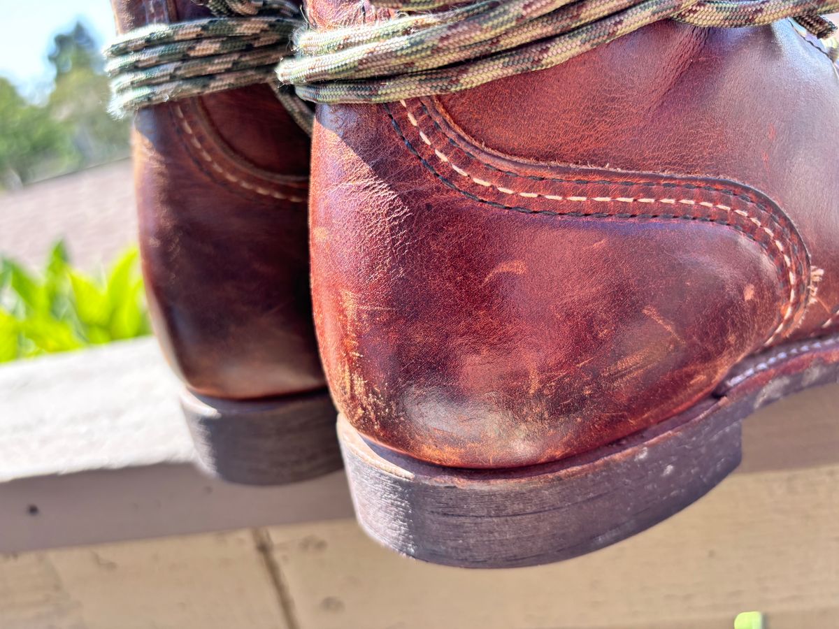 Photo by GodsRedeemed on August 2, 2024 of the Red Wing Iron Ranger in S.B. Foot Copper Rough and Tough.