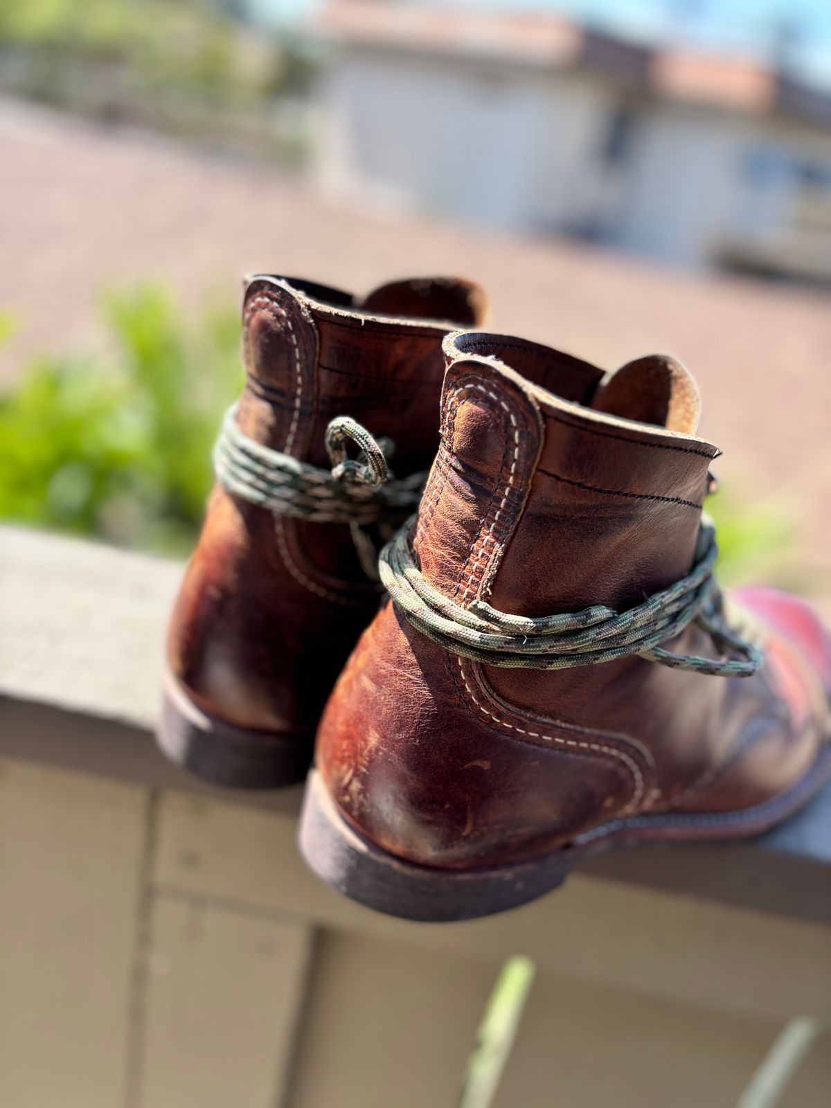 Photo by GodsRedeemed on August 2, 2024 of the Red Wing Iron Ranger in S.B. Foot Copper Rough and Tough.