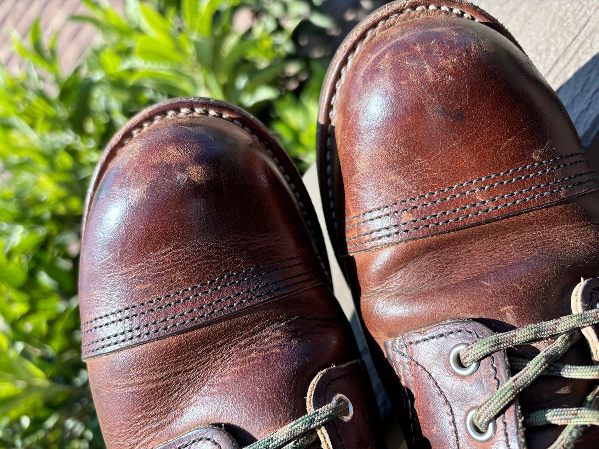 Photo by GodsRedeemed on August 2, 2024 of the Red Wing Iron Ranger in S.B. Foot Copper Rough and Tough.