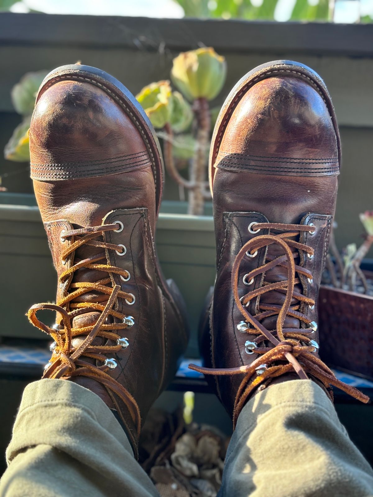 Photo by GodsRedeemed on November 1, 2024 of the Red Wing Iron Ranger in S.B. Foot Copper Rough and Tough.