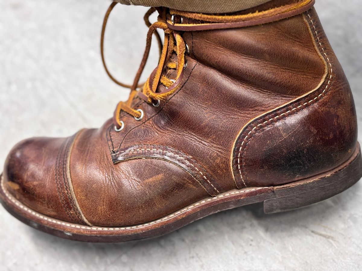 Photo by GodsRedeemed on November 14, 2024 of the Red Wing Iron Ranger in S.B. Foot Copper Rough and Tough.