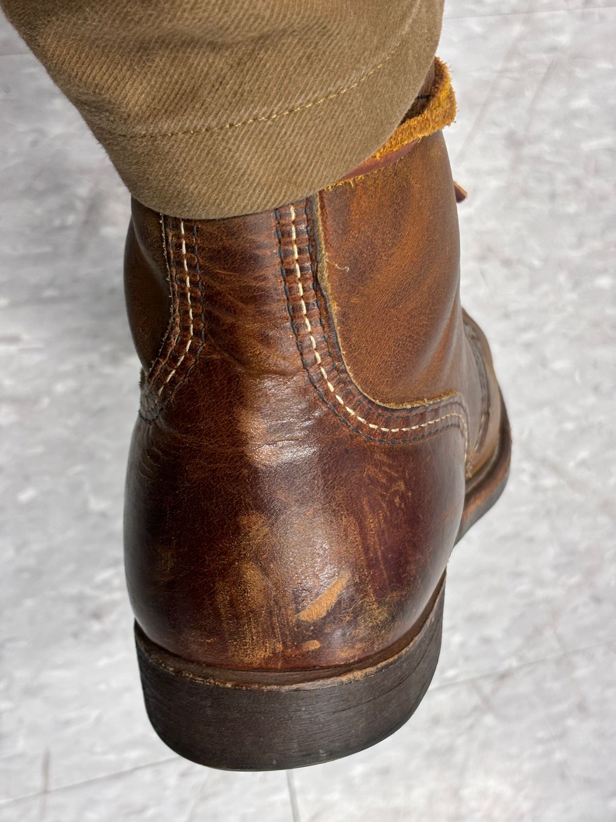 Photo by GodsRedeemed on November 14, 2024 of the Red Wing Iron Ranger in S.B. Foot Copper Rough and Tough.