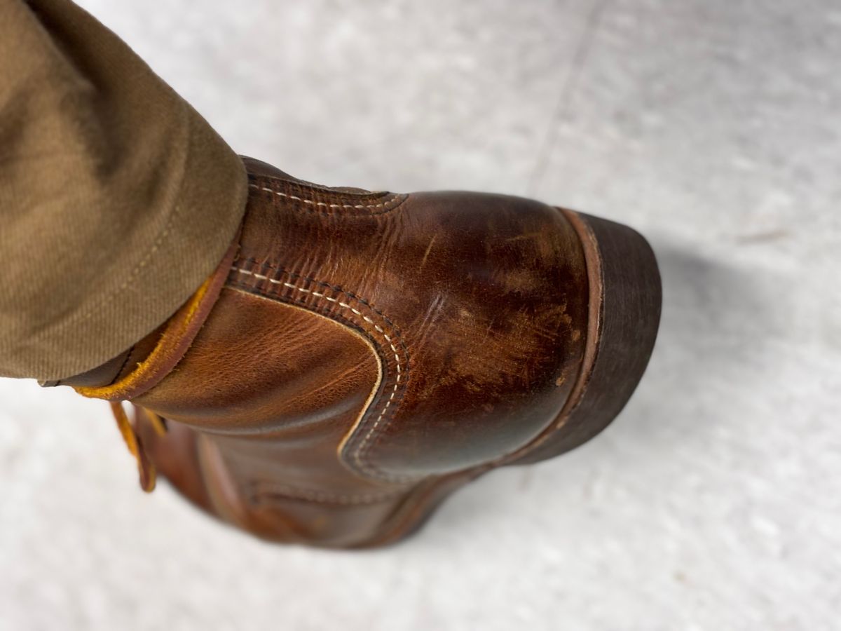 Photo by GodsRedeemed on November 14, 2024 of the Red Wing Iron Ranger in S.B. Foot Copper Rough and Tough.