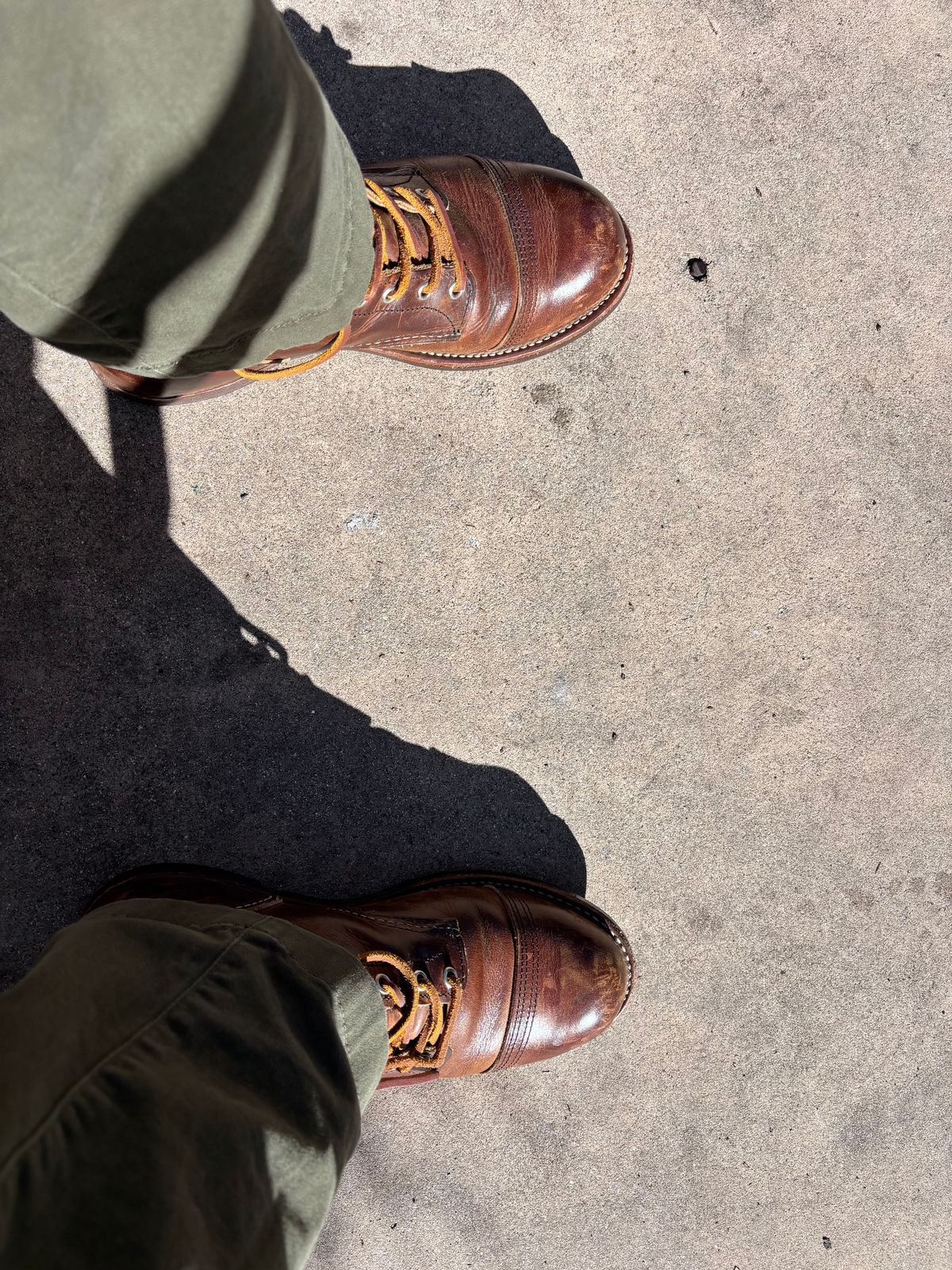 Photo by GodsRedeemed on December 29, 2024 of the Red Wing Iron Ranger in S.B. Foot Copper Rough and Tough.