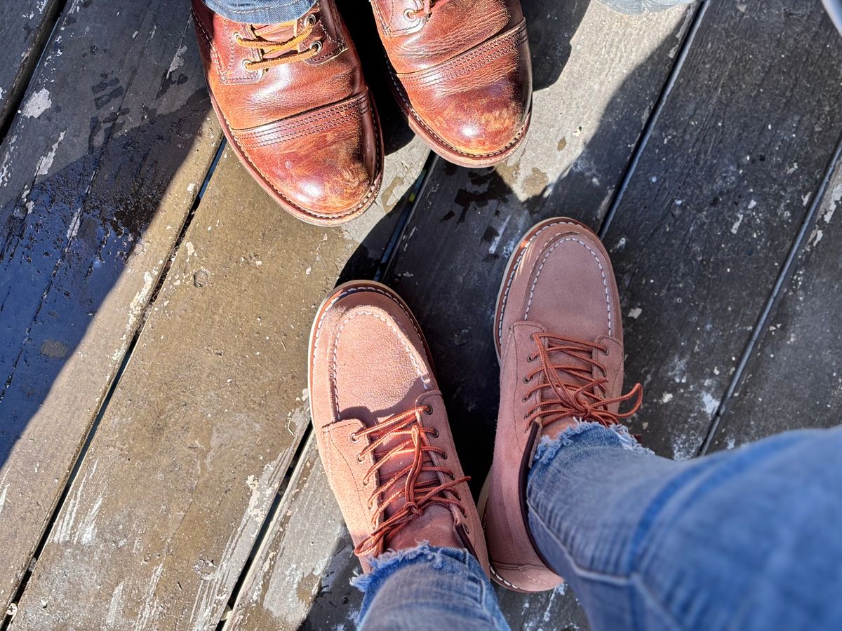 Photo by GodsRedeemed on February 14, 2025 of the Red Wing Iron Ranger in S.B. Foot Copper Rough and Tough.
