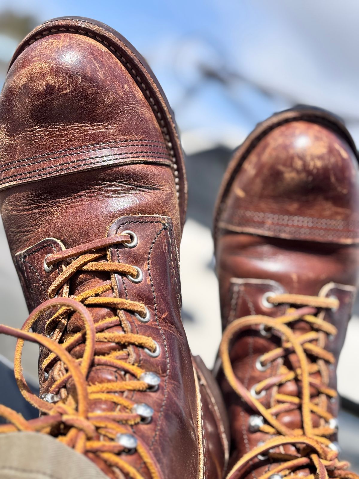 Photo by GodsRedeemed on October 13, 2025 of the Red Wing Iron Ranger in S.B. Foot Copper Rough and Tough.