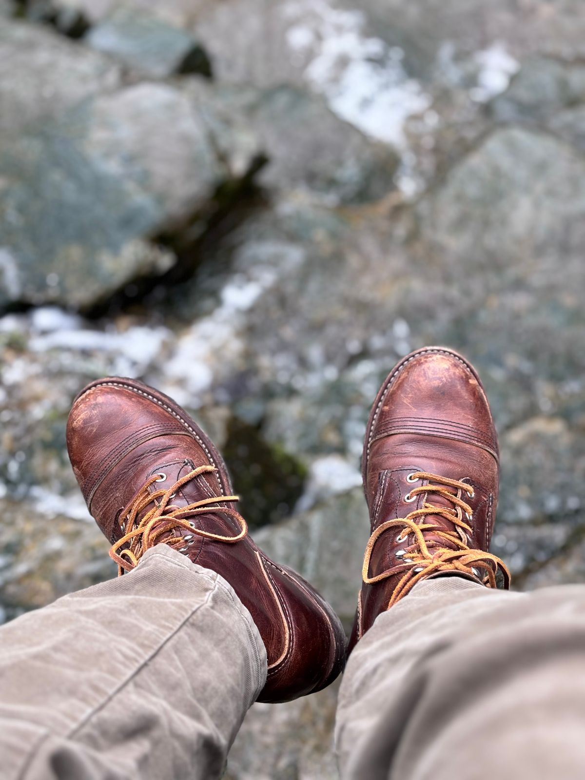 Photo by GodsRedeemed on March 30, 2026 of the Red Wing Iron Ranger in S.B. Foot Copper Rough and Tough.