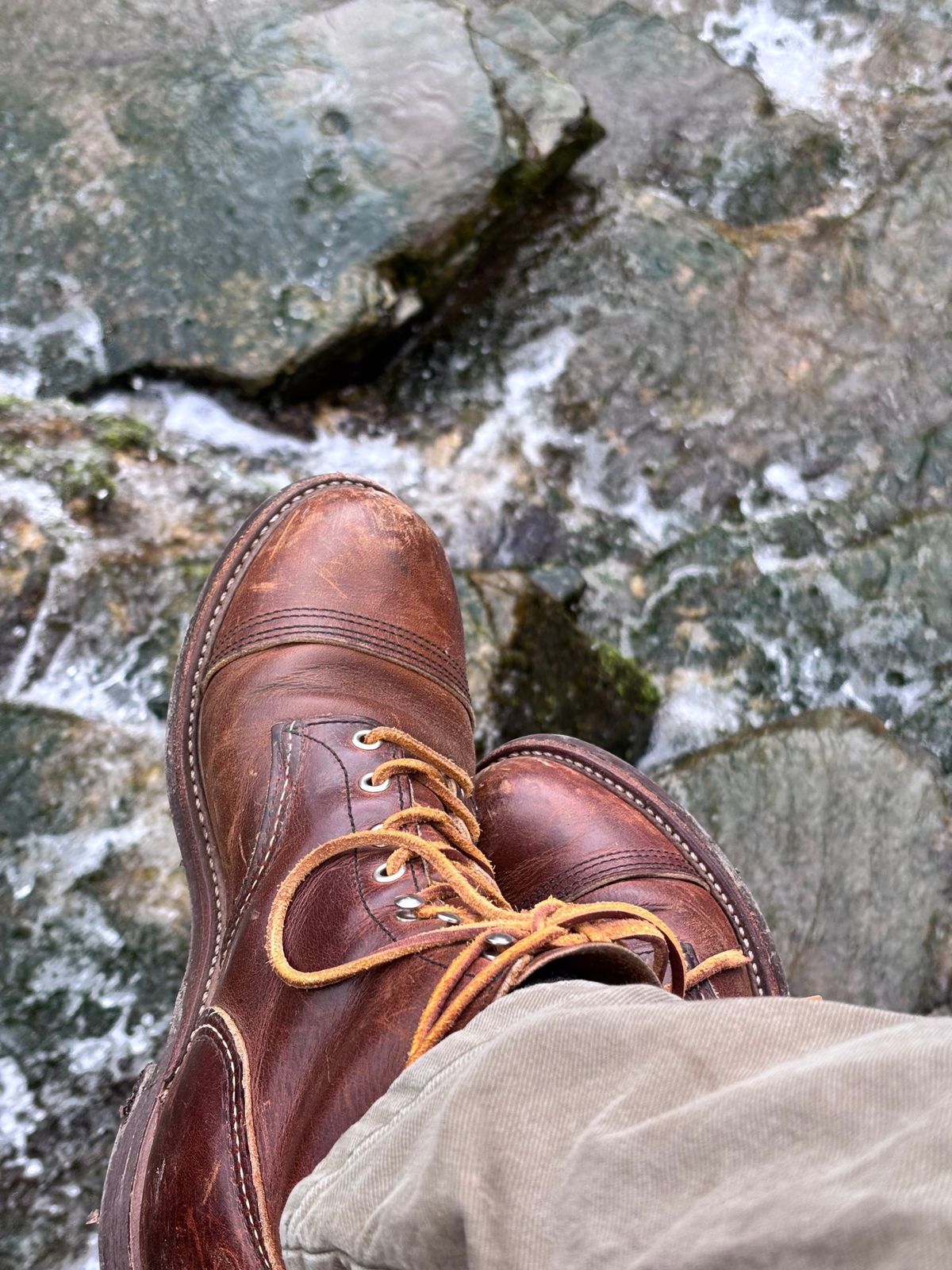 Photo by GodsRedeemed on March 30, 2026 of the Red Wing Iron Ranger in S.B. Foot Copper Rough and Tough.
