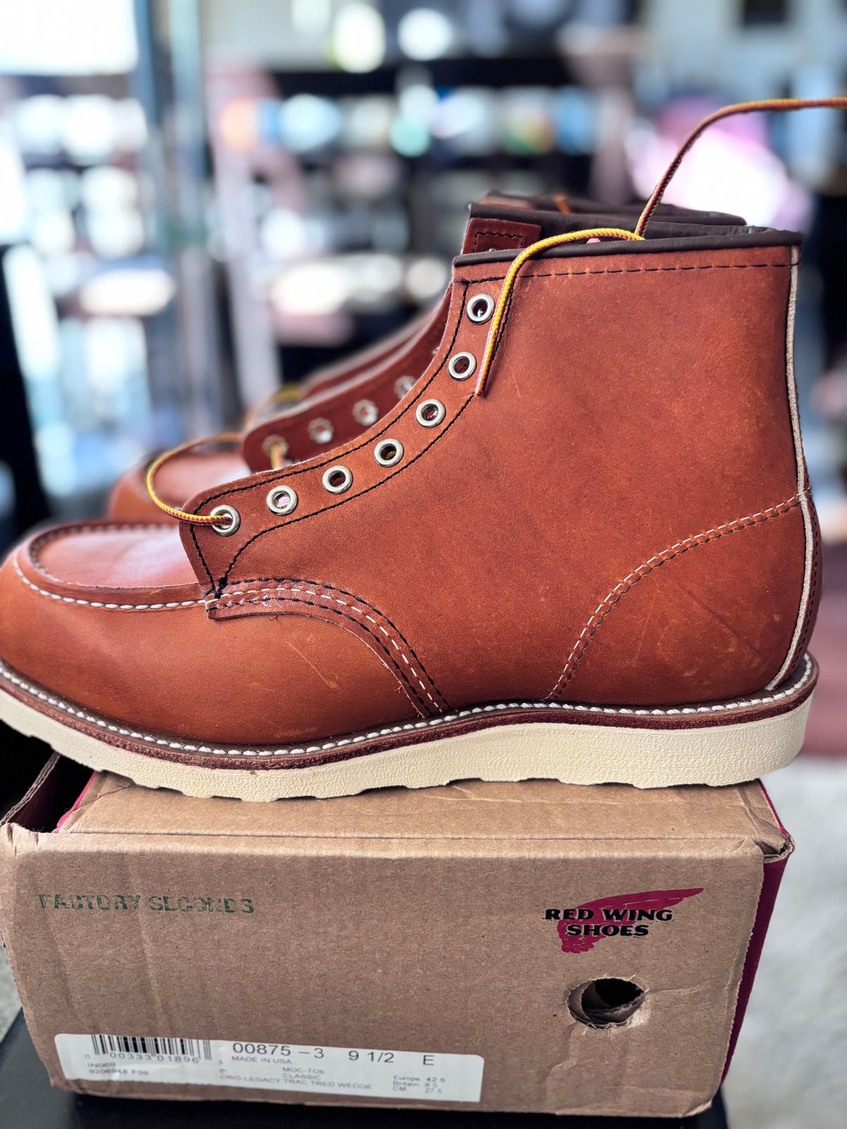Photo by GodsRedeemed on July 19, 2025 of the Red Wing 875 in S.B. Foot Oro Legacy.