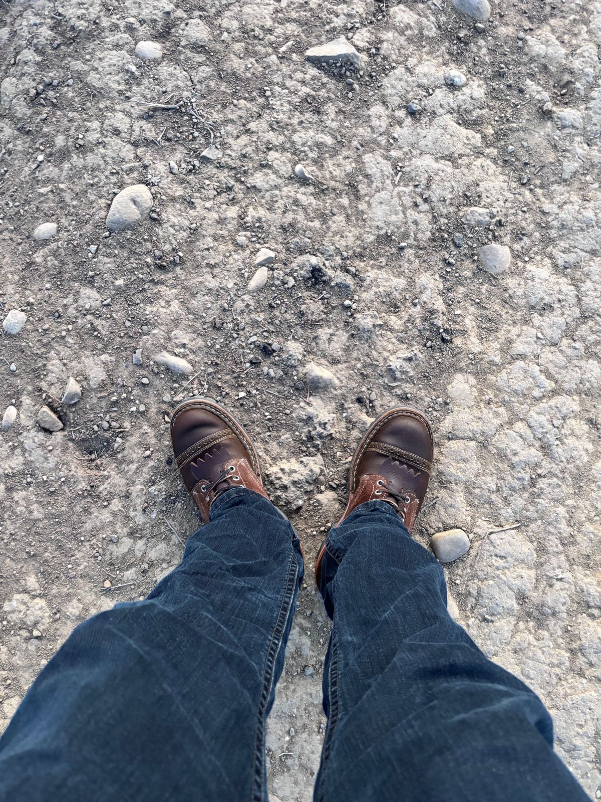Photo by GodsRedeemed on December 21, 2024 of the Baker’s Custom White’s Bounty Hunters Bounty Hunters in Horween Cinnamon Waxed Flesh & Seidel Brown Oil Tan Roughout & Horween Olive Waxed Flesh.