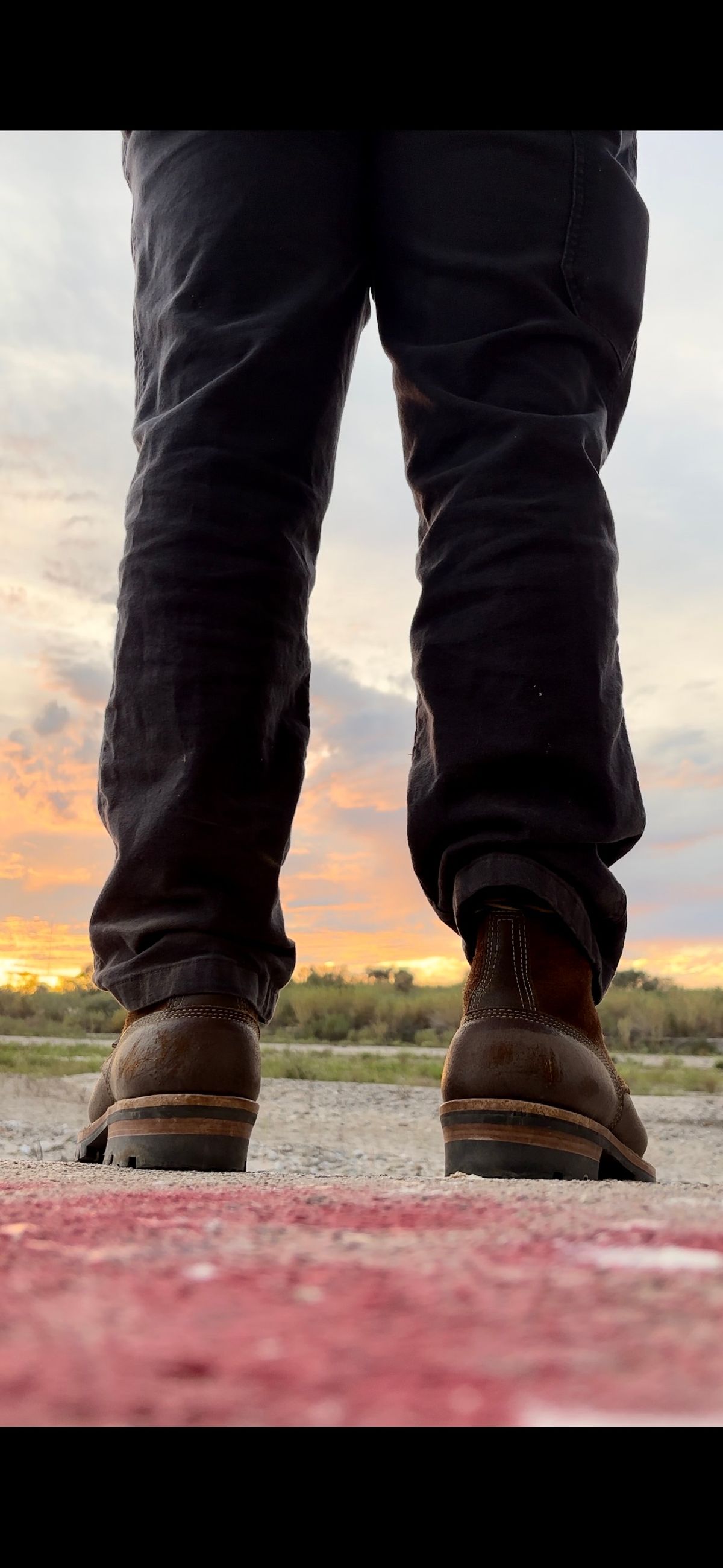 Photo by GodsRedeemed on December 1, 2024 of the Baker’s Custom White’s Bounty Hunters Bounty Hunters in Horween Cinnamon Waxed Flesh & Seidel Brown Oil Tan Roughout & Horween Olive Waxed Flesh.