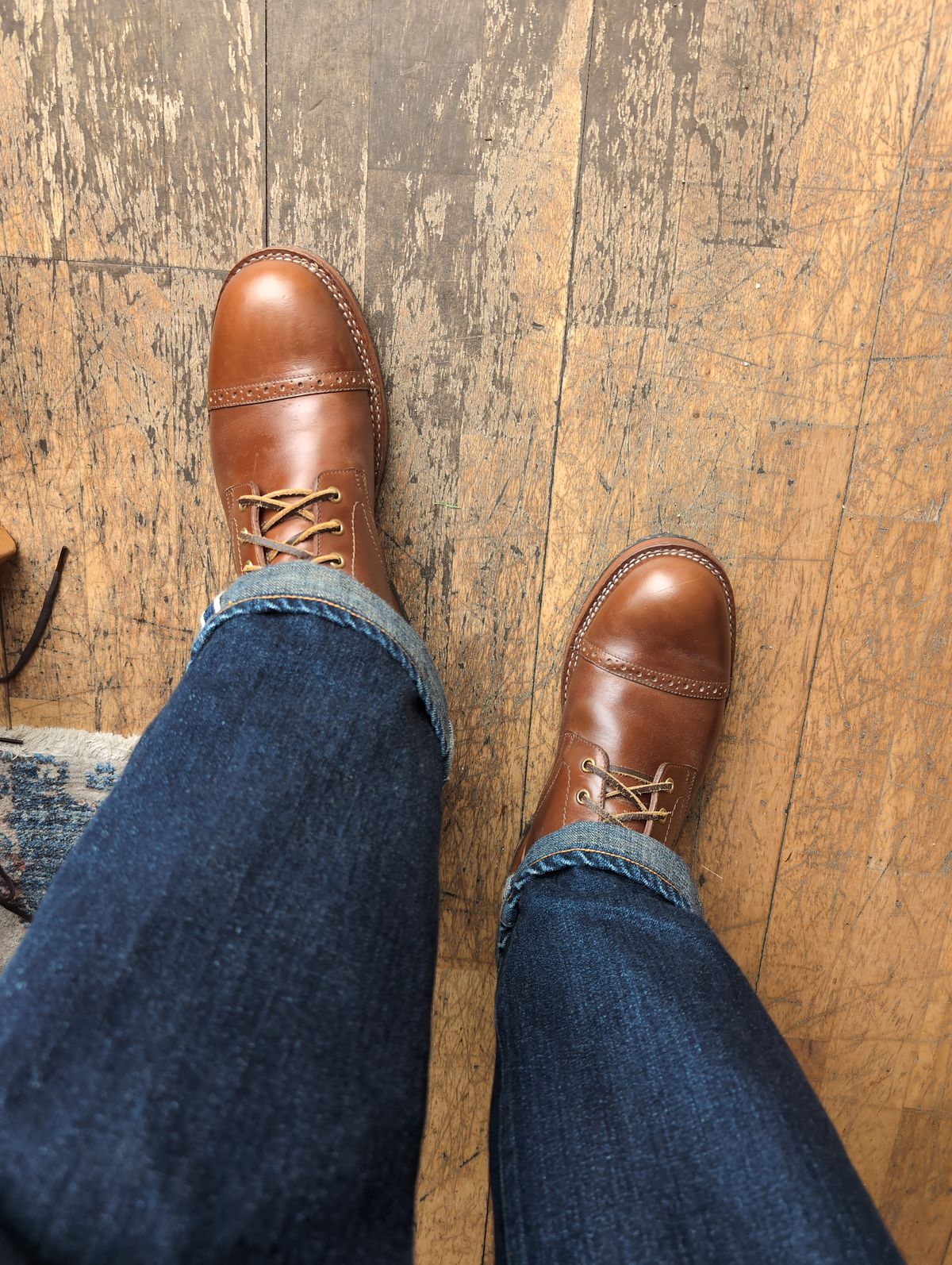 Photo by sam_enough on April 23, 2025 of the Blkbrd Shoemaker Blkbrd Shoemaker/Luchador-Z Service Boot in Maryam Toscanello Horsebutt.
