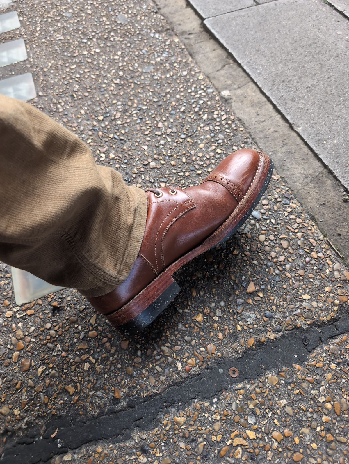 Photo by sam_enough on August 4, 2025 of the Blkbrd Shoemaker Blkbrd Shoemaker/Luchador-Z Service Boot in Maryam Toscanello Horsebutt.