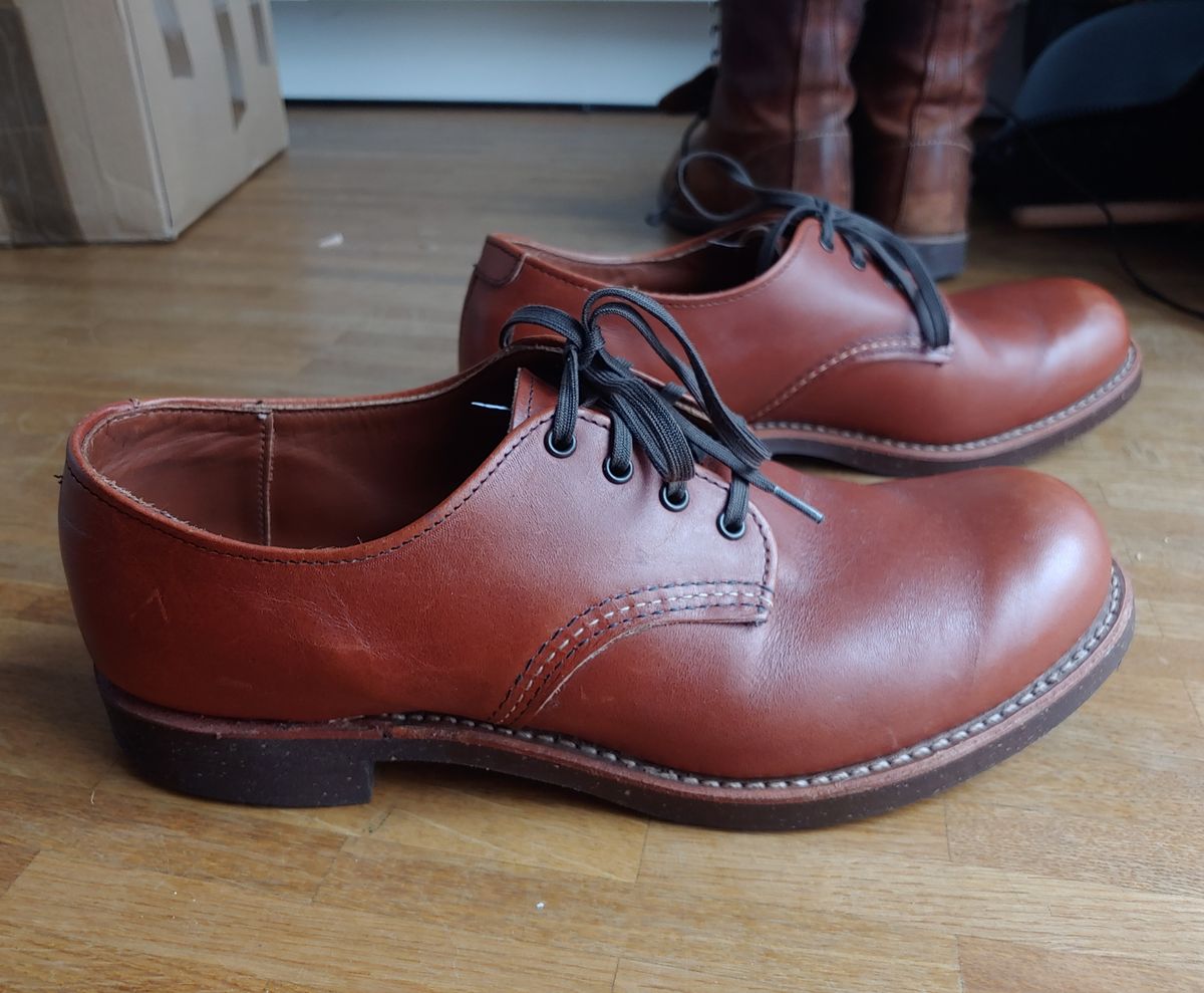 Photo by brunizam on February 28, 2023 of the Red Wing Work Oxford in S.B. Foot Brick Settler.