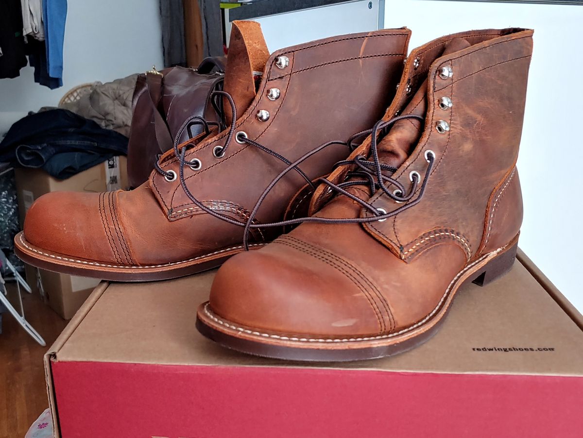 Photo by brunizam on April 17, 2023 of the Red Wing Iron Ranger in S.B. Foot Copper Rough and Tough.