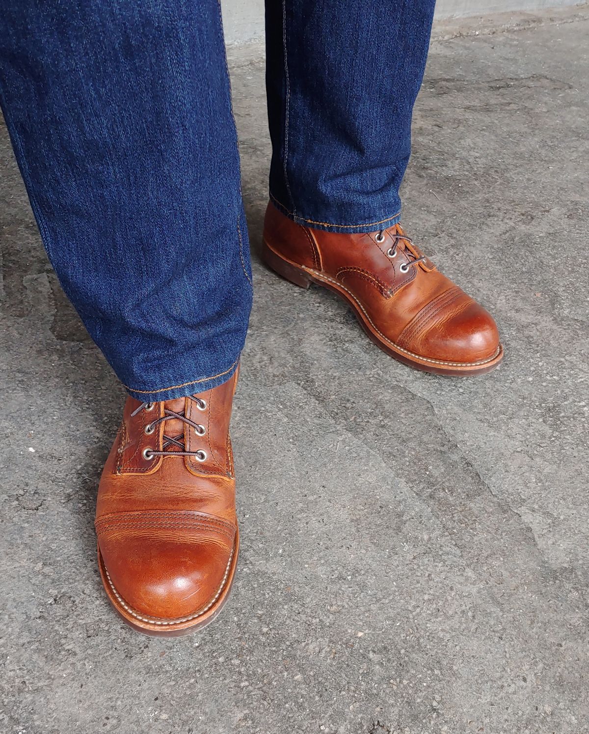 Photo by brunizam on May 3, 2023 of the Red Wing Iron Ranger in S.B. Foot Copper Rough and Tough.