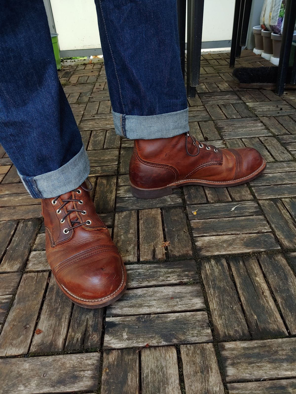 Photo by brunizam on July 2, 2023 of the Red Wing Iron Ranger in S.B. Foot Copper Rough and Tough.