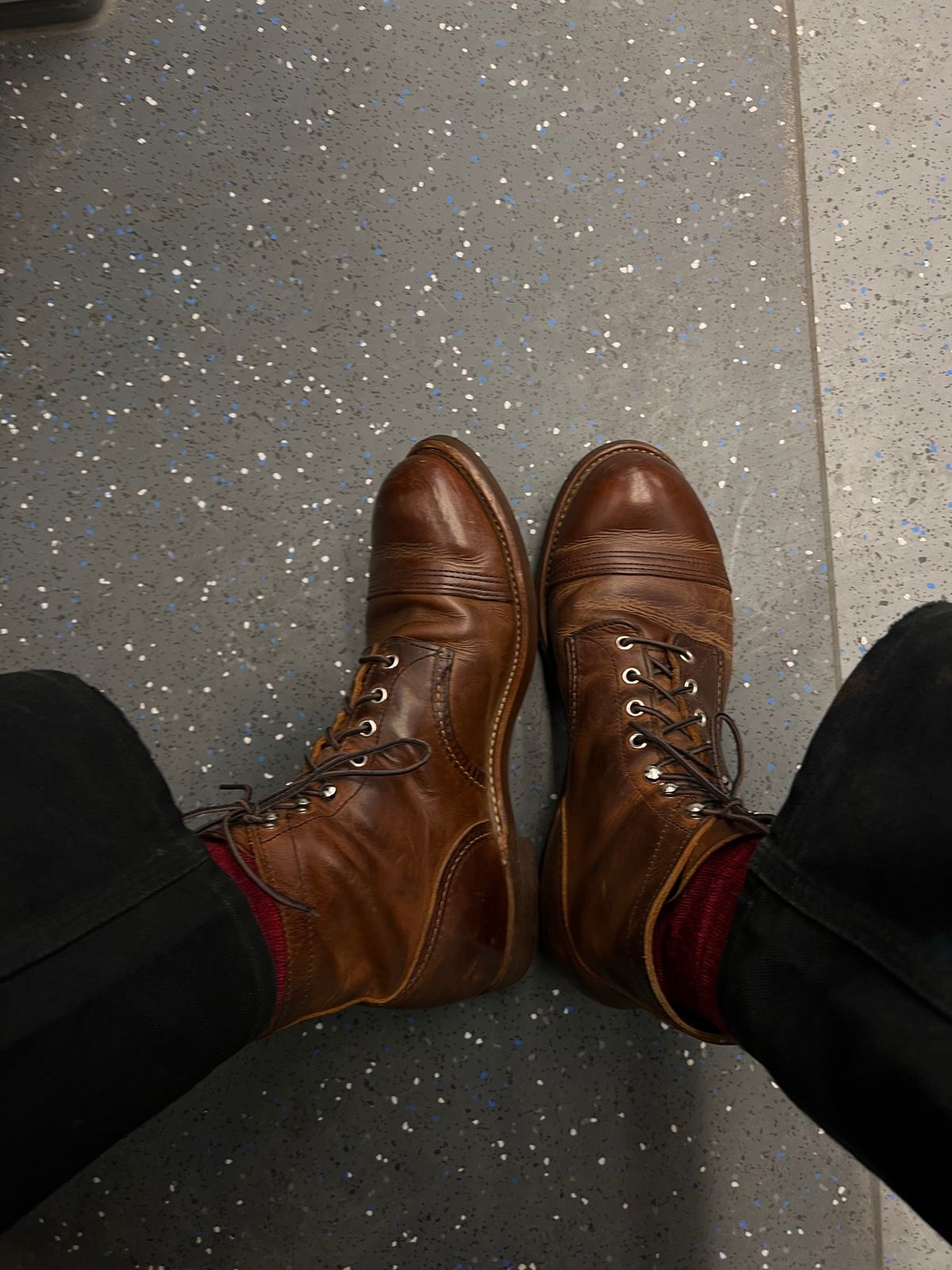 Photo by brunizam on February 21, 2024 of the Red Wing Iron Ranger in S.B. Foot Copper Rough and Tough.