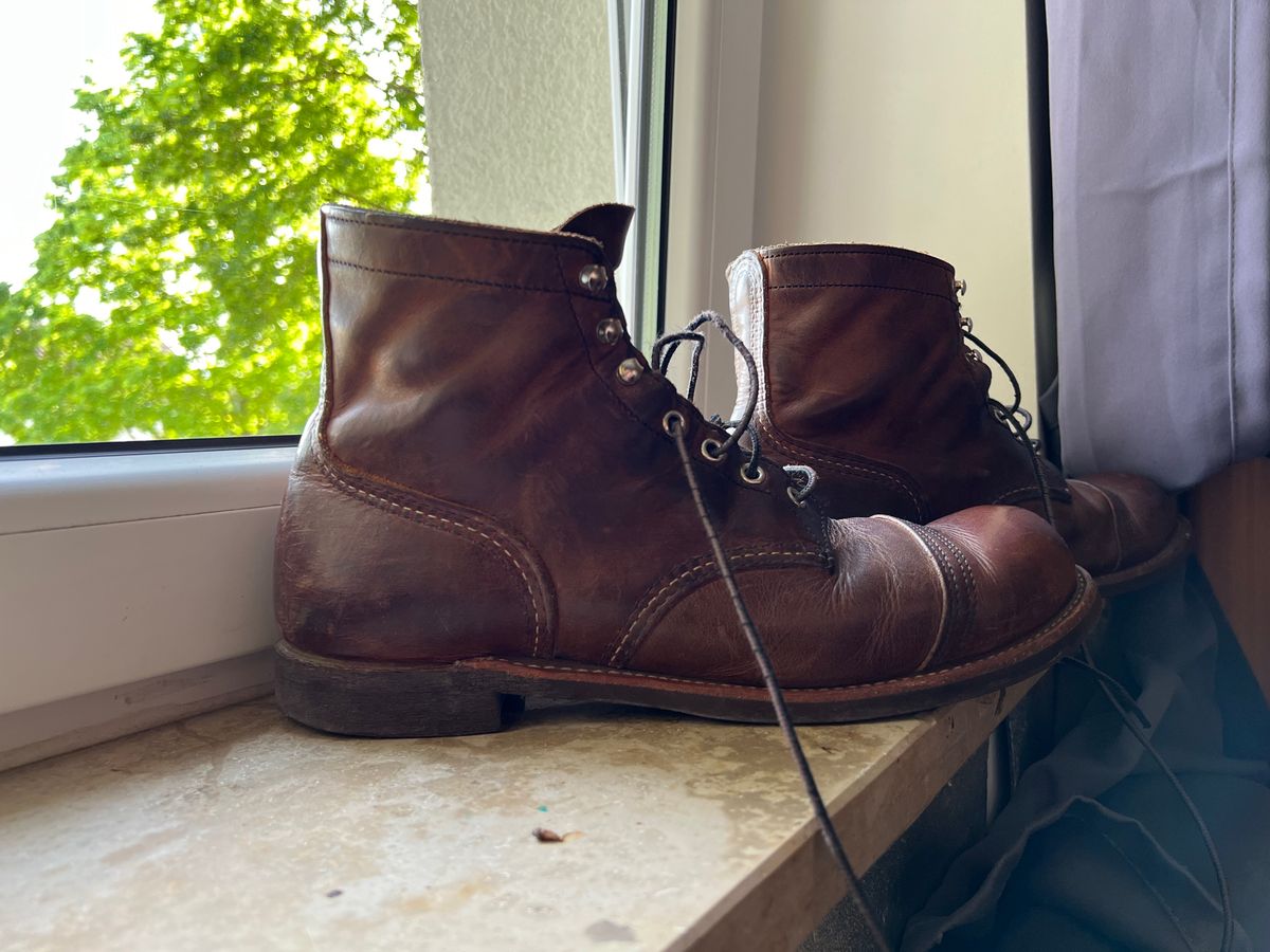 Photo by brunizam on May 5, 2024 of the Red Wing Iron Ranger in S.B. Foot Copper Rough and Tough.