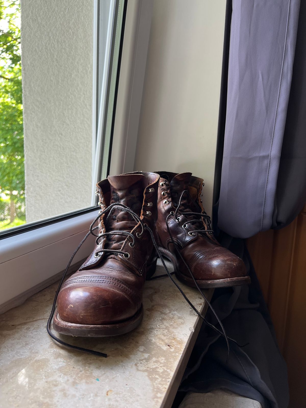 Photo by brunizam on May 5, 2024 of the Red Wing Iron Ranger in S.B. Foot Copper Rough and Tough.