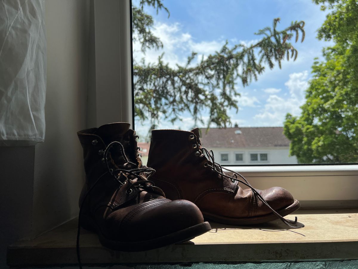 Photo by brunizam on June 8, 2024 of the Red Wing Iron Ranger in S.B. Foot Copper Rough and Tough.