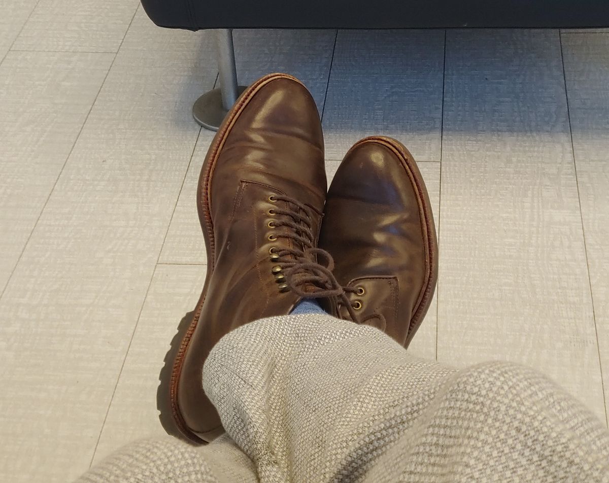Photo by brunizam on October 27, 2022 of the Meermin Service Boot in Rust Waxy Calf.